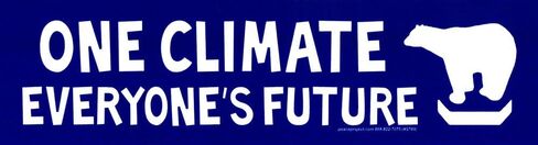 Peace Resource Project One Climate, Everyone's Future - Climate Change Magnetic Bumper Sticker/Decal Magnet (8.25" X 2.25") in Saudi Arabia
