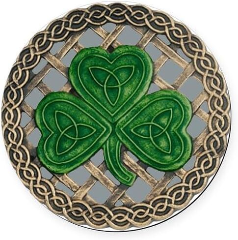 CafePress Shamrock and Celtic Knots 5.5" Round Car Magnet Magnetic Bumper Display in Saudi Arabia