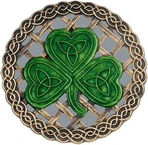 CafePress Shamrock and Celtic Knots 5.5" Round Car Magnet Magnetic Bumper Display in Saudi Arabia