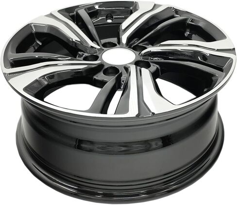 New Single 17" 17x7 Inch Wheel for 2016–2021 Honda Civic | OEM Design Replacement Alloy Rim | Machined Black | Direct Fit - OE Stock Specs | 64099 in Kuwait