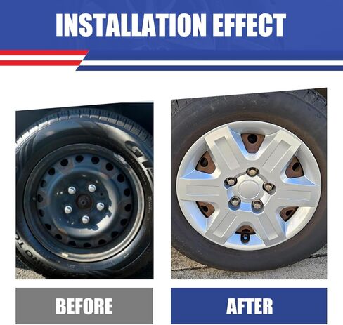 16 Inch Hubcaps Set of 4 Silver Lacquer Wheel Rims Cover for Dodge Grand Caravan 08-16,ABS & PC Material Wheel Tire Cover Bolt On Installation Automotive Accessories for Chrysler Town & Country 08-10 in Saudi Arabia
