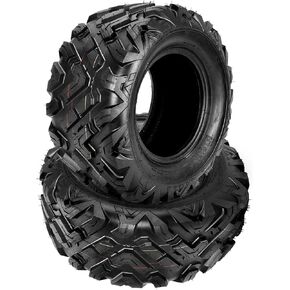 إطارات 20x10-10 ATV 6PR لايحتاج - إطارات لجميع التضاريس للممرات والطين والرمال والأوساخ | أقصى حمولة 330 رطلاً | مقاومة فائقة للجر والثقب أثناء الركوب على مدار العام (مجموعة من قطعتين، أسود) in Kuwait