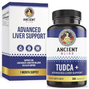 Tudca 500mg, 60 Capsules (Tauroursodeoxycholic Acid)- Bile Salts Liver Support Supplement, Natural Bitter Taste- Vegan Friendly, Non GMO, Gluten Free Capsules by Ancient Bliss in Kuwait