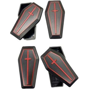 صناديق زينة على شكل نعش، مجموعة من 4 قطع، باللون الأسود مع لمسات حمراء in Kuwait