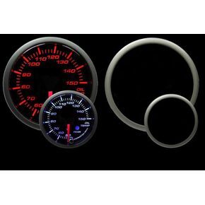 Prosport Performance Oil Temperature Gauge 52mm (2 1/16") Electrical Prosport Supreme Clear Lens with White Pointer Series Amber/White with Peak Recall and Warning in Kuwait