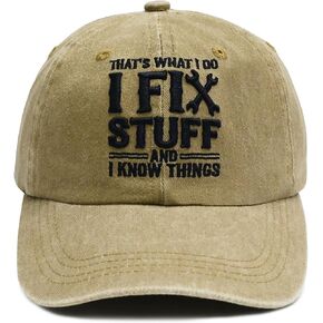 ثلاثية الأبعاد المطرزة قيعة بيسبول صغيرة قابل للتعديل خمر أبي قبعة للرجال أصلح الأشياء أعرف الأشياء غسلها قبعة هدية عيد ميلاد in Kuwait