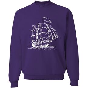 Wild Bobby Sailboat Anchor Ship Nautical Nature Unisex Crewneck Sweatshirt in Kuwait