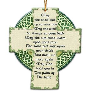 زخرفة كريست الأيرلندية، زخرفة أيرلندية، زينة شجرة عيد الميلاد السلتية، مرآة الرؤية الخلفية للسيارة، إكسسوارات معلقة، يوم القديس باتريك شامروك، العلم الأيرلندي، هدايا الصليب الأيرلندي (07) in Kuwait