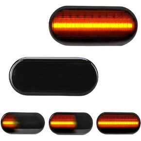 LED Side Marker Turn Signal Light Front Bumper Sequential Blink Amber for VW Golf4 Golf3 MK4 Jetta GTI R32 Passat B5 Lupo Polo Sharan Vento Fox Amarok T5 Bora, C-Max Fiesta Focus Fusion, 2PCS in Kuwait