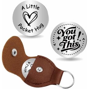 أنت محبوب عملة جيب عناق رمز تذكارات العلاقة لمسافات طويلة هدية ملهمة قلب جيب صغير عناق عملة مع سلسلة مفاتيح جلدية 1.2 بوصة لهدايا عيد الشكر in Kuwait