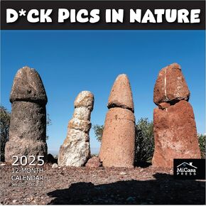 MICASA PRESS - D'ck Pics in Nature 2025 Wall Calendar 12 Month | 12" x 24" Open | Thick & Sturdy Paper | Giftable | Secret Santa White Elephant Swap Gag Gift | Funny Calendar 2025 in Kuwait