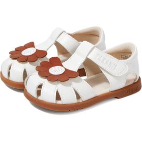 صنادل TARANIS للأطفال الصغار، أحذية بيضاء للفتيات، صنادل جلدية بمقدمة مغلقة للأطفال in Kuwait