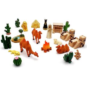 التماثيل المصرية الصغيرة 21 قطعة مجموعة مصغرة مصر ديكور الهرم أبو الهول تمثال تذكارية زخرفة النحت الديكور لديكور مكتب المنزل in Kuwait