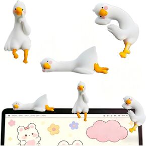 Mini Resin Goose Figurines, 3PCS Cute Goose Figurines for Computer Monitor, Car Dashboard, Office Desk, Stress Relief & Anxiety Relief Gifts, Funny Desk Buddy, Cool Desk Accessories in Saudi Arabia