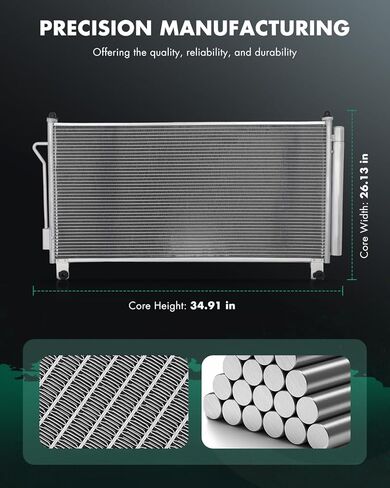 SCITOO Air Conditioning Condenser Compatible with 2015-2019 for Chevrolet for Silverado 2500 HD 6.0L 2015-2019 for Chevrolet for Silverado 2500 HD 6.6L Replace#4739 in Saudi Arabia