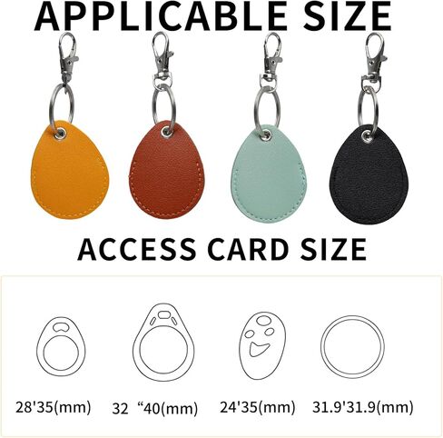 8 Pcs of Pu Leather Keychain Key Holder,Leather Key Fob,Fob Holder,4 Color Options,Small and Light,Easy To Carry,Widely Used in Key Id Key Card Id Card in Kuwait