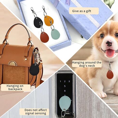 8 Pcs of Pu Leather Keychain Key Holder,Leather Key Fob,Fob Holder,4 Color Options,Small and Light,Easy To Carry,Widely Used in Key Id Key Card Id Card in Kuwait