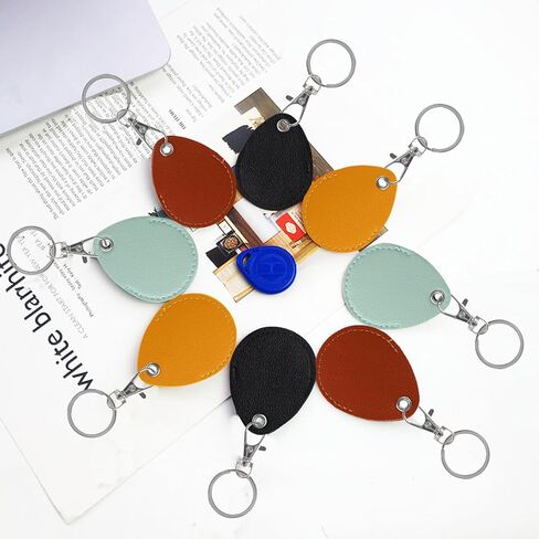8 Pcs of Pu Leather Keychain Key Holder,Leather Key Fob,Fob Holder,4 Color Options,Small and Light,Easy To Carry,Widely Used in Key Id Key Card Id Card in Kuwait