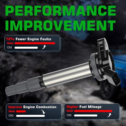 حزمة ملف الإشعال UF596 وشمعات الإشعال إيريديوم مناسبة لـ 2009 2010 2011 Toyota Corolla Matrix Prius 2012 2013 2014 2015 2017 Lexus Scion IM XD Pontiac Vibe 1.8L L4, OE# UF619 90919-02258 C1714، مجموعة من 4 in Kuwait