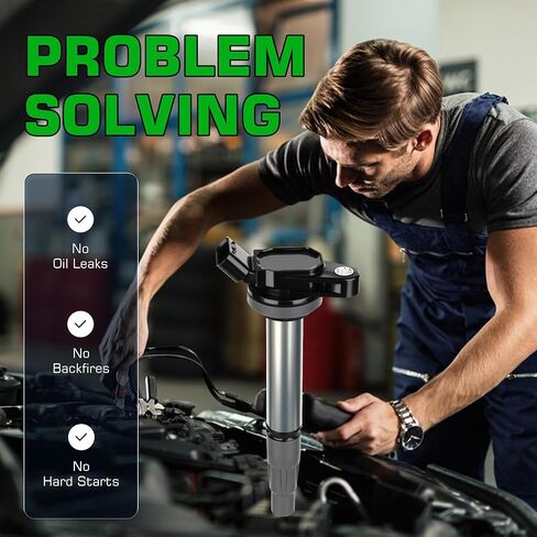 حزمة ملف الإشعال UF596 وشمعات الإشعال إيريديوم مناسبة لـ 2009 2010 2011 Toyota Corolla Matrix Prius 2012 2013 2014 2015 2017 Lexus Scion IM XD Pontiac Vibe 1.8L L4, OE# UF619 90919-02258 C1714، مجموعة من 4 in Kuwait