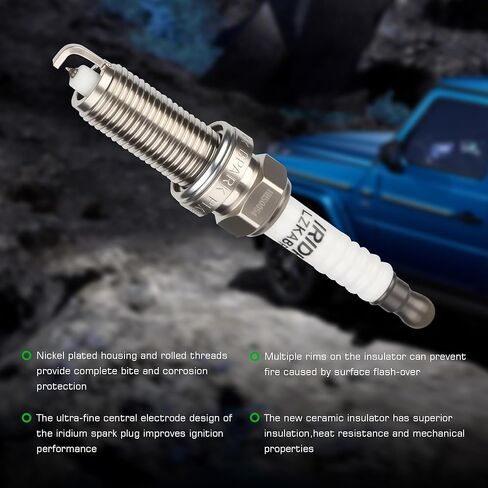 حزمة ملف الإشعال UF596 وشمعات الإشعال إيريديوم مناسبة لـ 2009 2010 2011 Toyota Corolla Matrix Prius 2012 2013 2014 2015 2017 Lexus Scion IM XD Pontiac Vibe 1.8L L4, OE# UF619 90919-02258 C1714، مجموعة من 4 in Kuwait