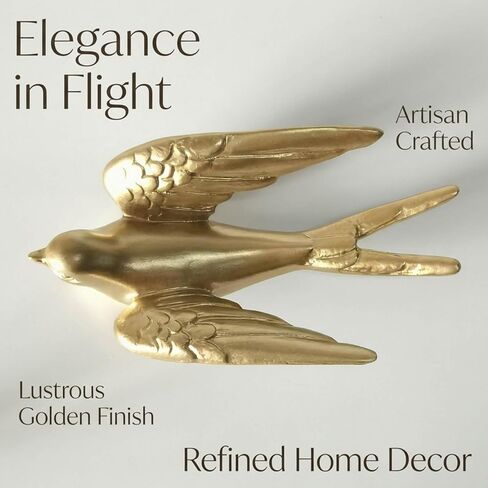 ZASEUCI Bird Wall Sculpture Art Set of 3, 5.1 Inch Resin 3D Sculpted Birds, Hanging wall decor and Elegant wall art for Home, Stylish wall art for living room in Saudi Arabia