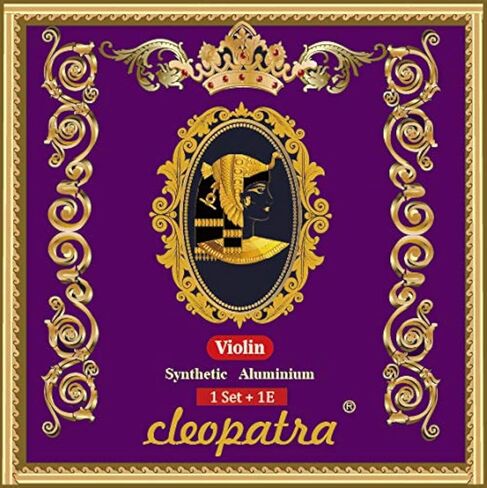 Cleopatra Handmade Violin Strings: 1 Pack + 1 Extra E. Synthetic Core, Medium Gauge, Ball End, 3/4. in Saudi Arabia