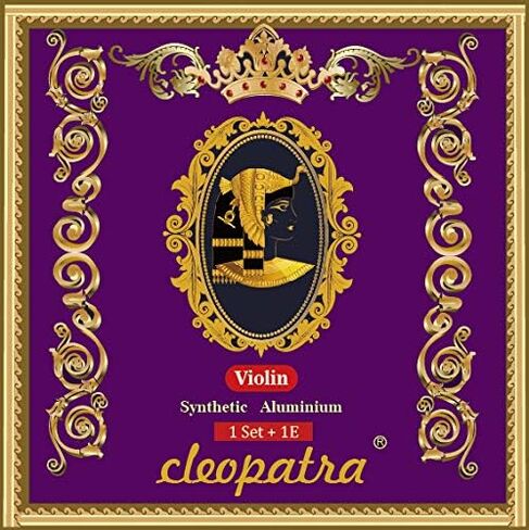 Cleopatra Handmade Violin Strings: 1 Pack + 1 Extra E. Synthetic Core, Medium Gauge, Ball End, 3/4. in Saudi Arabia