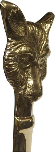 6-1/4" Solid Polished Brass Fox Head Letter Opener, Antique Reproduction in Kuwait