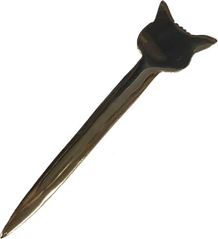 6-1/4" Solid Polished Brass Fox Head Letter Opener, Antique Reproduction in Kuwait