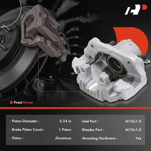 مجموعة فرجار قرص الفرامل الممتازة مع دعامة متوافقة مع BMW E46 Series 325i/325xi 2006، E90 Series 328i/328xi 2007 - السائق الأيسر الأمامي، استبدال # 34116769091 in Saudi Arabia
