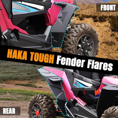 HAKA TOUGH Fender Flares لملحقات Polaris RZR XP 1000 2014-2023، واقيات مصدات ممتدة أوسع لـ Polaris RZR XP 4 1000، امتداد واقيات الطين من أجل Polaris RZR، استبدل OEM 2881985 in Saudi Arabia