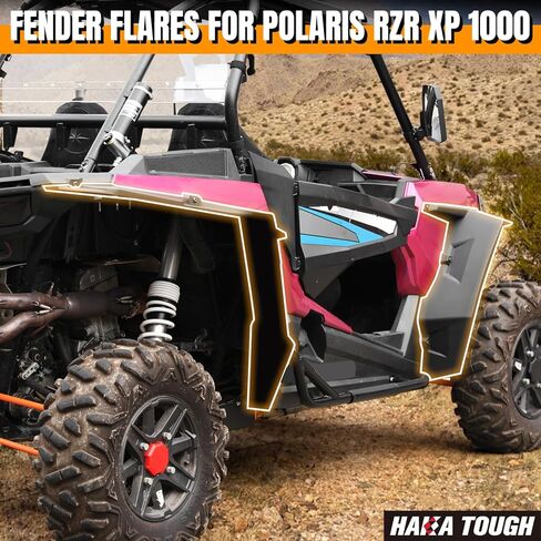 HAKA TOUGH Fender Flares لملحقات Polaris RZR XP 1000 2014-2023، واقيات مصدات ممتدة أوسع لـ Polaris RZR XP 4 1000، امتداد واقيات الطين من أجل Polaris RZR، استبدل OEM 2881985 in Saudi Arabia