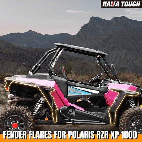 HAKA TOUGH Fender Flares لملحقات Polaris RZR XP 1000 2014-2023، واقيات مصدات ممتدة أوسع لـ Polaris RZR XP 4 1000، امتداد واقيات الطين من أجل Polaris RZR، استبدل OEM 2881985 in Saudi Arabia