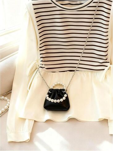 Verdusa Women's Striped Bow Knot Dressy Casual Blouse Shirts Elegant Peplum Tops Fall Clothes in Saudi Arabia