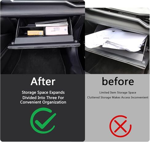 Car Glove Box Organizer Divider for Mustang 2024 2025,Glove Box Partition Divide Space for 2025 Mustang Gt Accessories,Center Console Organizer ABS Storage Accessories (Not for Mach E) in Kuwait