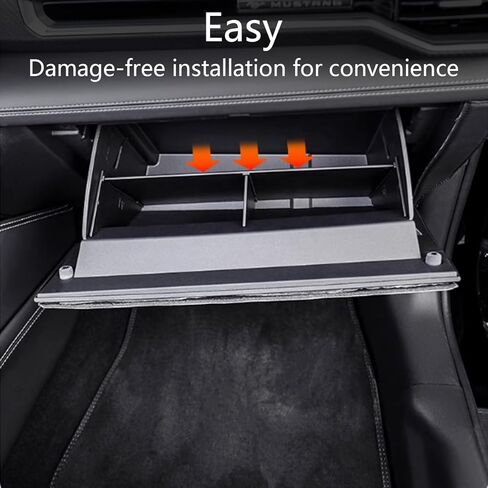Car Glove Box Organizer Divider for Mustang 2024 2025,Glove Box Partition Divide Space for 2025 Mustang Gt Accessories,Center Console Organizer ABS Storage Accessories (Not for Mach E) in Kuwait