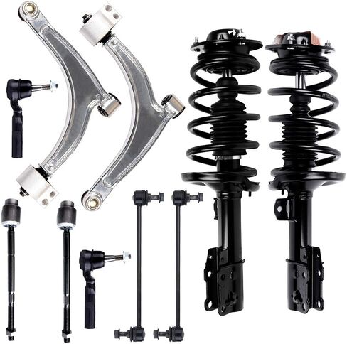 cciyu Front End Suspension Kit Fit for Chevrolet Malibu 2004-2012, for Pontiac G6 2005-2010, for Saturn Aura 2007-2009 Lower Control Arms Sway Bar Tie Tod Front Strut & Spring Assemblies 10pc in Kuwait
