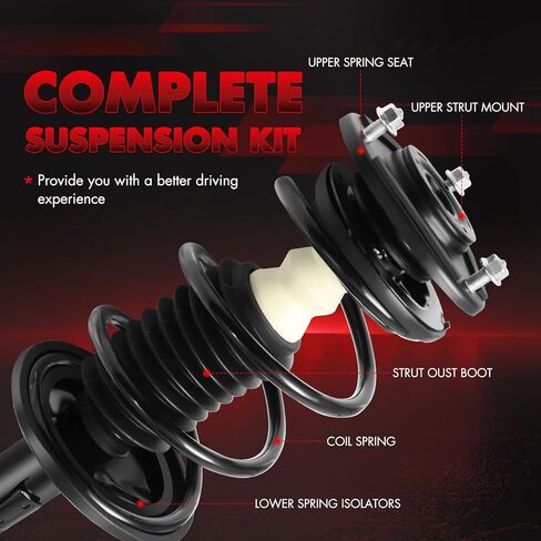 cciyu Front End Suspension Kit Fit for Chevrolet Malibu 2004-2012, for Pontiac G6 2005-2010, for Saturn Aura 2007-2009 Lower Control Arms Sway Bar Tie Tod Front Strut & Spring Assemblies 10pc in Kuwait