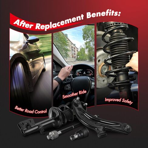 cciyu Front End Suspension Kit Fit for Chevrolet Malibu 2004-2012, for Pontiac G6 2005-2010, for Saturn Aura 2007-2009 Lower Control Arms Sway Bar Tie Tod Front Strut & Spring Assemblies 10pc in Kuwait