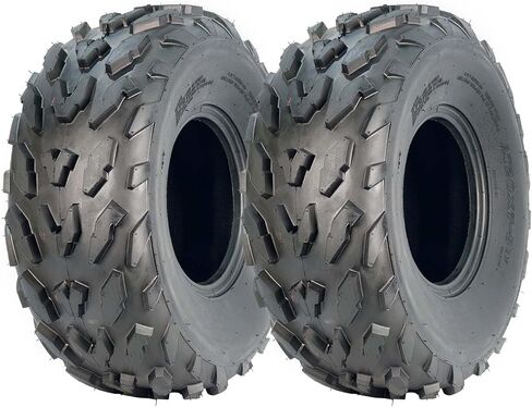 20x10-10 ATV Tires 6PR Tubeless - All Terrain Tires for Trail, Mud, Sand & Dirt | Max Load 330 lbs | Superior Traction & Puncture Resistance for Year-Round Riding (Set of 2, Black) in Kuwait