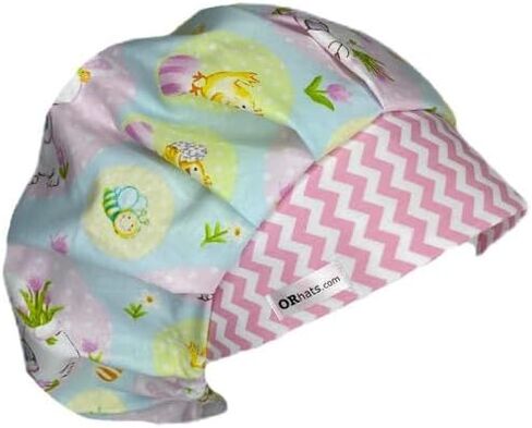 Bouffant Scrub Cap Pastel Bunnies in Kuwait