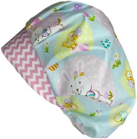 Bouffant Scrub Cap Pastel Bunnies in Kuwait