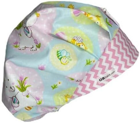 Bouffant Scrub Cap Pastel Bunnies in Kuwait