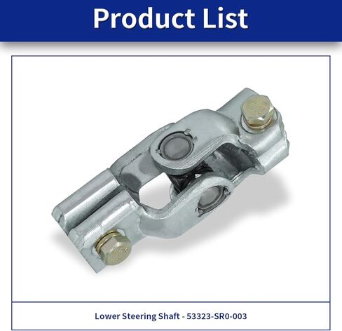 Steering Shaft Steering Coupler Shaft U Joint Swivel Compatible with 1992-1995 Honda Civic - 53323SR0003 in Saudi Arabia