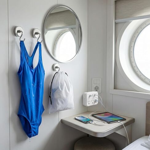 Cruise Essentials 2026، مجموعة أدوات الرحلات البحرية التي يجب اقتناؤها مع شريط طاقة غير متدفق، وأحبال كروز قابلة للسحب، وحقيبة هاتف مقاومة للماء، وخطاف مغناطيسي، وبطاقة الأمتعة، وأشرطة المناشف، وحقيبة تخزين - أساسيات السفر in Kuwait