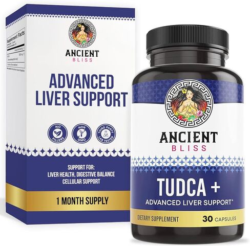 Tudca 500mg, 60 Capsules (Tauroursodeoxycholic Acid)- Bile Salts Liver Support Supplement, Natural Bitter Taste- Vegan Friendly, Non GMO, Gluten Free Capsules by Ancient Bliss in Kuwait