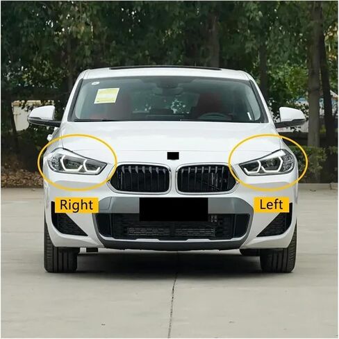 Compatible For BMW X2 F39 2018 2019 2020 Headlight Cover Lens Transparent Lamp Shade Headlamp Shell Replace Lampshade(Right) in Saudi Arabia