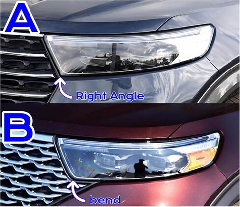 Compatible For Ford Explorer 2020 2021 2022 Automotive Accessories Headlight Lens Cover Transparent Lampshade Shell Glass(Right-A) in Saudi Arabia