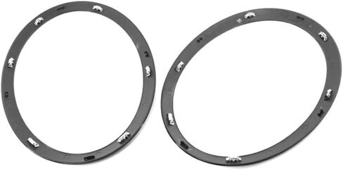 2 قطعة إطار المصباح الأمامي للسيارة مقاوم للصدأ غطاء إطاري السيارة الأمامي غطاء استبدال ملصقات الديكور متوافق مع MINI F55 F56 F57 in Kuwait